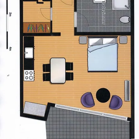 Komfortables Studio-apartment Hoechsten * フリードリヒスハーフェン